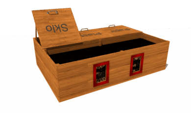 Playground
element from Hřiště hrou from Turnov, hand-made. Wooden accessory 'sorted
waste bins' with compost, made from acacia and oak wood. Waste
bins for sorted waste with compost, with transparent sections, made from
acacia and oak wood.