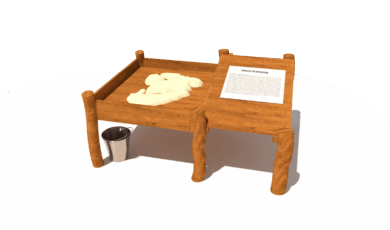 Playground
element from Hřiště hrou from Turnov, hand-made. Wooden element 'sandpit with
info board', made from acacia and oak wood. Wooden
element, table sandbox with info board, made of acacia and oak wood.
