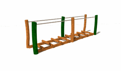 Playground
element from Hřiště hrou from Turnov, hand-made. Children's wooden climbing
frame 'senior gym - parallel bars, balancing element', made from acacia and
oak wood. Gym
for seniors - parallel bars, balance element, made from acacia and oak wood.
