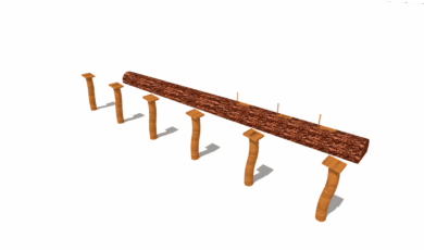 Playground
element from Hřiště hrou from Turnov, hand-made. Wooden educational element
'how far forest animals jump' with signs, made from acacia and oak wood. Wooden
educational element, how far do forest animals jump with signs, made of
acacia and oak wood.